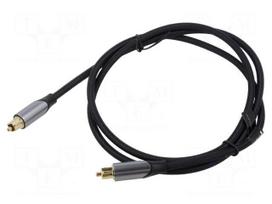 Cable | Toslink plug,both sides | 2m | Plating: gold-plated | black