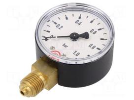 Manometer | 0÷1bar | bottom connection | Thread: G 1/4" | 50mm