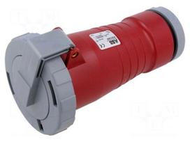 Connector: AC supply 3-phase | plug | female | 32A | 415VAC | IP&S | IP67
