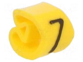 Markers | Marking: 7 | 2.5÷5mm | PVC | yellow | -30÷60°C | leaded | PA-1