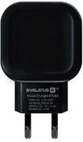 Adapteriai Evelatus Universal Evelatus Travel Charger Two USB 3.4A ETC03 Black