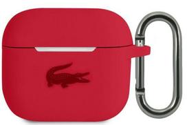 Dėklai ausinėms Lacoste Apple Airpods 3 Liquid Silicone Glossy Printing Logo Case Red