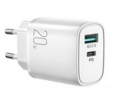 Adapteriai Joyroom  fast charger USB-A QC3.0 / USB-C PD 20W White