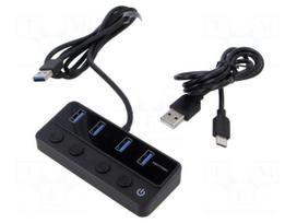 Hub USB | USB A socket x4,USB A plug,USB C socket | USB 3.0 | 1m