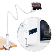 Automatinis laikiklis Ugreen  Ugreen universal holder stand phone holder tablet (up to 12cm wide) tripod lazy holder with flexible arm white (30488 LP113) White