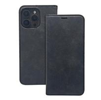 Knygos tipo dėklas dėklai iLike Samsung Galaxy A34 5G Smart Suede case Black
