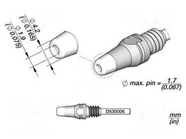 Tip: for desoldering irons | 4.2x1.9mm