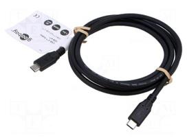 Cable | USB 4.0 | USB C plug,both sides | 1.5m | black | 4K,HDR | PVC