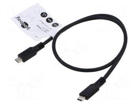 Cable | USB 3.2 | USB C plug,both sides | 0.5m | black | PVC | 5Gbps | 60W