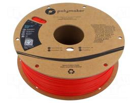 Filament: PLA | 1.75mm | red | 190÷230°C | 1kg | Table temp: 45°C