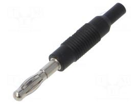 Laboratory connector: 4mm banana | plug | 6A | 30VAC | 60VDC | black