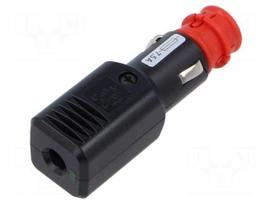 Cigarette lighter plug | screw terminal | Sup.volt: 12÷24VDC | 7.5A