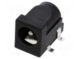 Connector: DC supply | socket | male | 5A | angled 90° | SMT | 5.5/2.1mm