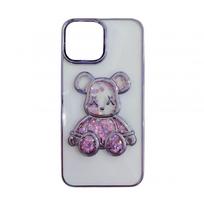Nugarėlės dėklai iLike Apple iPhone 11 Silicone Case Print Desire Bear Purple
