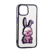 Nugarėlės dėklai iLike Apple iPhone 11 Silicone Case Print Desire Rabbit Purple