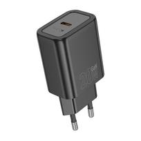 Adapteriai Hoco  N60 Gentle single port PD20W charger(EU) Black