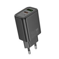 Adapteriai Hoco  N61 Gentle PD20W+QC3.0 charger(EU) Black