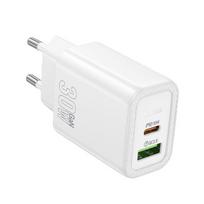Adapteriai Hoco  N63 Gentle PD30W+QC3.0 charger(EU) White