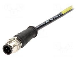 Connector: M12 | plug | male | Micro-Change | PIN: 4 | straight | 4A | 250V