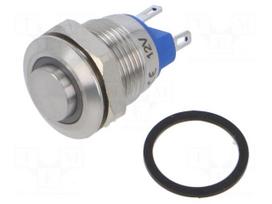 Switch: vandal resistant | Pos: 2 | SPST-NO | 2A/36VDC | IP65 | OFF-(ON)