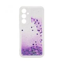 Nugarėlės dėklai iLike Samsung Galaxy A55 Silicone Case Water Glitter Purple