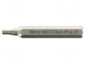 Screwdriver bit | Hex Plus key | HEX 1.5mm | 840/0 Micro