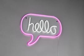 Trio Hello LED neon sign gaismeklis R23711100 4017807657463