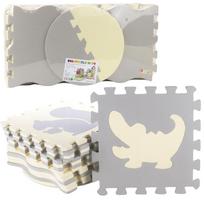 Žaidimų zona | PC | Konsolės | Priedai // Žaislai ir žaidimai vaikams // Miękkie Puzzle Mata Edukacyjna Kojec Pianka EVA Beżowe Szare 25 el.