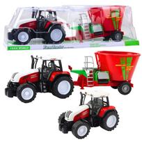 Žaidimų zona | PC | Konsolės | Priedai // Žaislai ir žaidimai vaikams // Traktor Rolniczy Farmerski Z Przyczepą Mieszalnik Paszy Czerwony 60cm