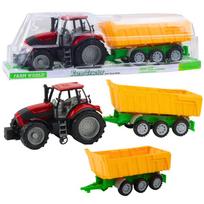 Žaidimų zona | PC | Konsolės | Priedai // Žaislai ir žaidimai vaikams // Traktor Rolniczy Farmerski Z Żółtą Przyczepą Czerwony 46cm