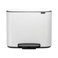 Šiukšliadėžė Brabantia Bo 11+23, balta sp., 34 l, 44 cm x 54 cm