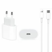 Adapteriai DCO  IP12 20W PD Type-C Plug Fast Charger with Lightning Cable A234 White