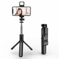 Selfie lazda Elight  S3L 3in1 Led Light Selfie stick & Video WEB call Tripod stand till 68cm & Shutter Button Black