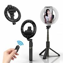 Selfie lazda Elight  L07 Professional Selfie Stick (length max 90cm) with Ring LED Light / Tripod / Shutter button