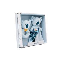 Kūdikio žaislų rinkinys, koala Miniland Baby, žydra sp., 2 vnt.