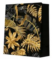 Dovanų maišelis Paw Decor Collection Premium Ornamental Gold Tile, 26.5 cm x 33.5 cm x 13 cm, aukso sp./juoda sp.