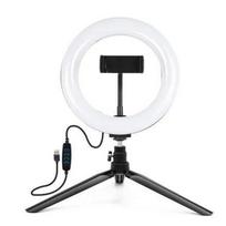 Selfie lazda Elight  ST6-5 16cm 10W LED Light Ring with Phone holder + 0.5m Metal Tripod stand + BT remote Black