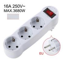 Adapteris CP  EU3 Perfect Travel Slim 180 degree Euro Power Socket expander to 3x plug 250V 16A Black