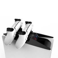 Valdiklis Saitake  Dual charging station Dock for Sony Play Station 5 PS5 Controllers console shape Black White