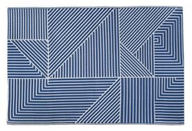 Kilimas lauko terasoms Linear, mėlyna sp., 120 cm x 180 cm
