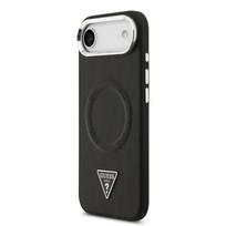 Nugarėlės dėklai Guess Apple iPhone Air PU Leather Triangle Logo MagSafe Case Black