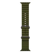 Dirželis iWear  S1 Grooved Soft Silicone 20mm strap for Apple Watch 49mm / 45mm / 44mm / 42mm Khaki Green