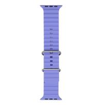 Dirželis iWear  S1 Grooved Soft Silicone 20mm strap for Apple Watch 49mm / 45mm / 44mm / 42mm Lilac