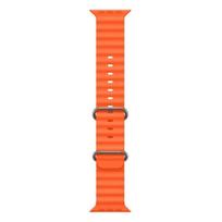 Dirželis iWear  S1 Grooved Soft Silicone 20mm strap for Apple Watch 49mm / 45mm / 44mm / 42mm Orange