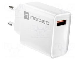 Power supply: switching | plug-in | 5÷12VDC | 3A | 18W | 83x43x27mm