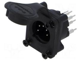 Connector: XLR | socket | male | AXS | 7.5A | 133V | PIN: 5 | IP65 | straight