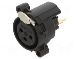 Connector: XLR | socket | female | PIN: 3 | straight | with push button