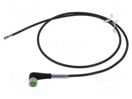 Cable: for sensors/automation | PIN: 4 | M12 female | angled | 1m | plug