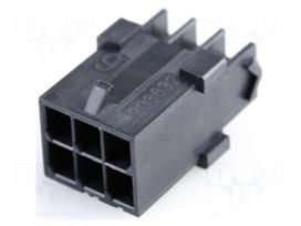 Connector: wire-wire | plug | male | Micro-Fit TPA | PIN: 6 | for cable