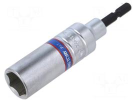 Socket: 6-angles | socket spanner | 17mm | E6,3mm | 1/4" | long